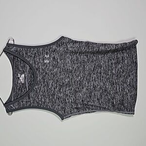 UNDER Armour small black and gray heatgear loose fit athletic jersey